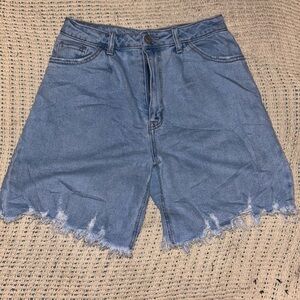 Long jean shorts